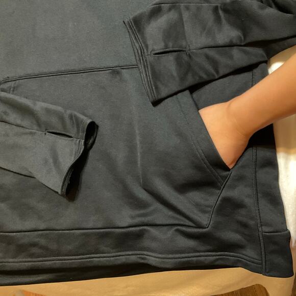 Adidas Men Hoodie size XL Black Long Sleeve Kangaroo Pouch Active Pullover - Picture 8 of 9